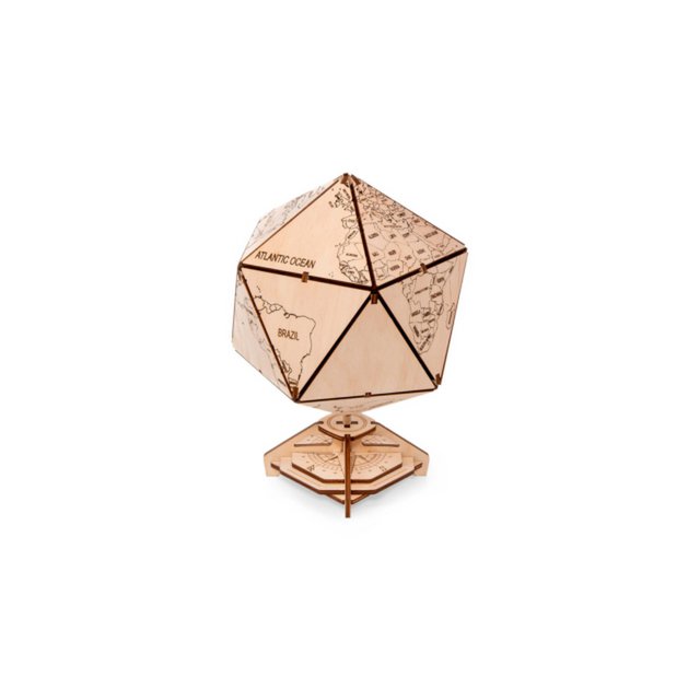 Eco Wood Art Icosadrian Globe, 1362, 16.4x16.4x23cm