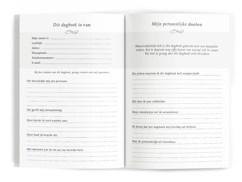Fyllbooks Tagebuch für Selbstliebe - Leinenkamel mit Goldfolie