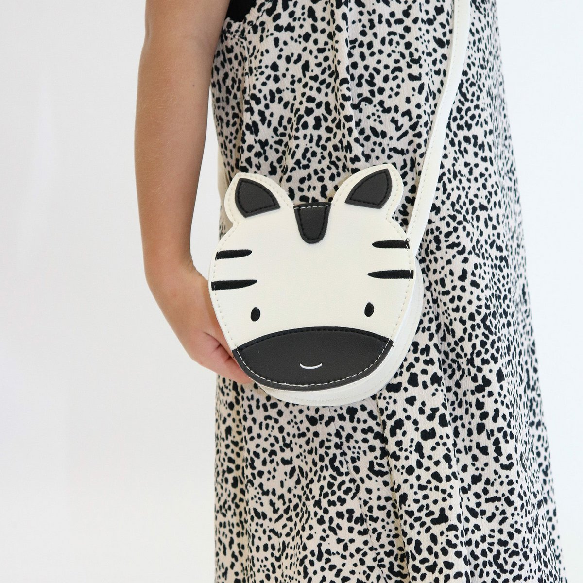 Adjustable animal shoulder bag for children - Aiko the zebra