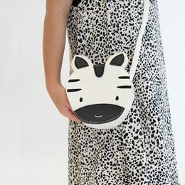 Adjustable animal shoulder bag for children - Aiko the zebra