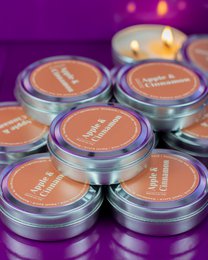 Candele di soia mediamente profumate, Mela e Cannella