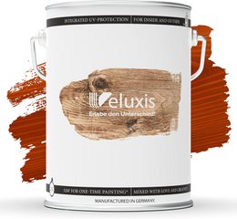 Veluxis® Hochwertige Holzlasur für Innen und Außen - 2,5 Liter, seidenglänzend, lösemittelfrei und UV-stabil, wetterfest - Made in Germany (Kiefer)