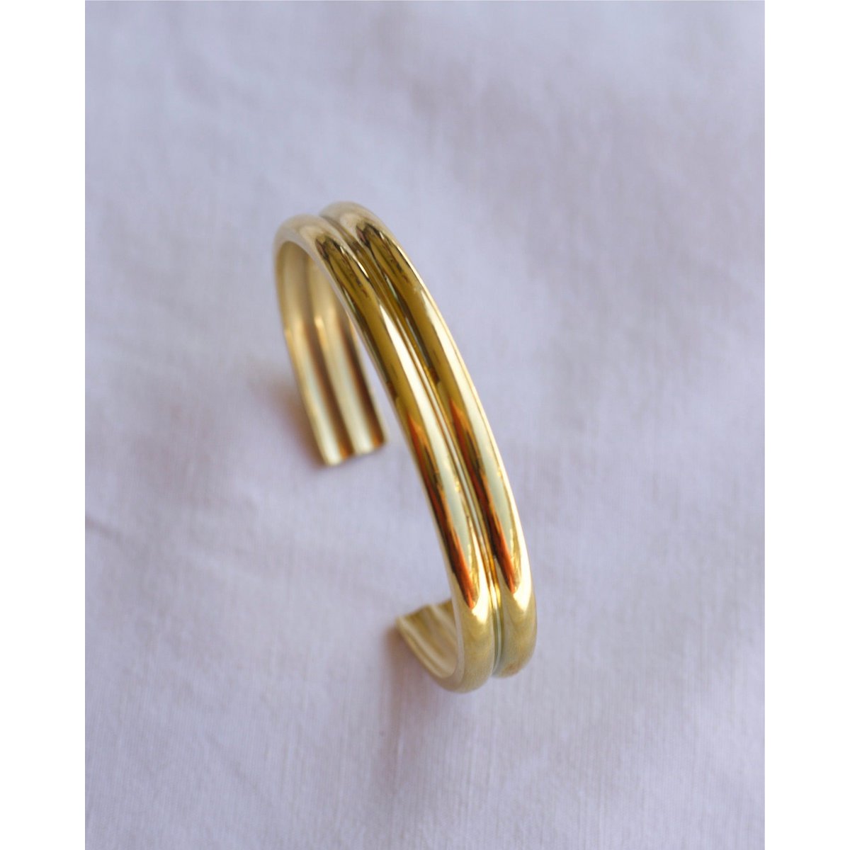 Gil - Bracciale a polsino largo lucido Oro