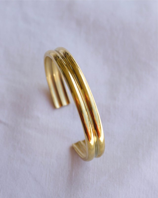 Gil - Bracciale a polsino largo lucido Oro