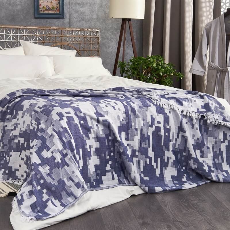 Terræn bomuld jacquard tæppe