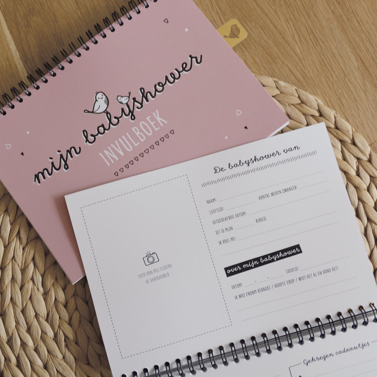 My baby shower fill-in book A5 | pink