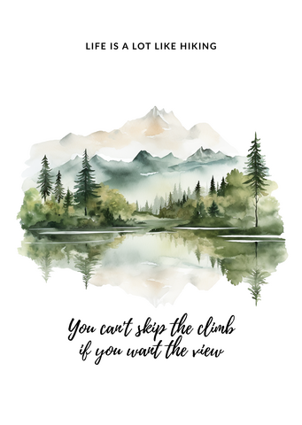 Sustainable card - Climb the mountains
