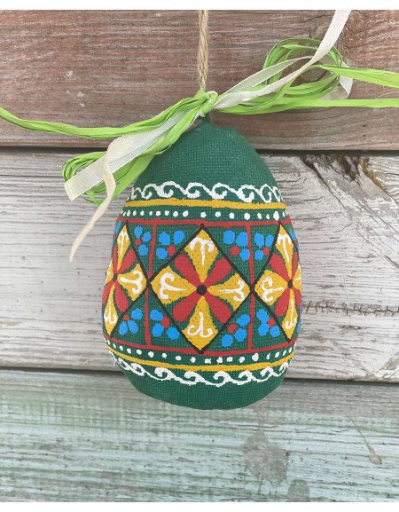 Hand-painted Easter Egg (green)
