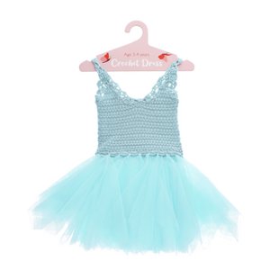 Häkelkleid (3-4 Jahre) – Aquablau