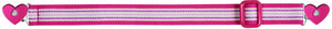 Elastic Belt Heart Clip Striped - pink