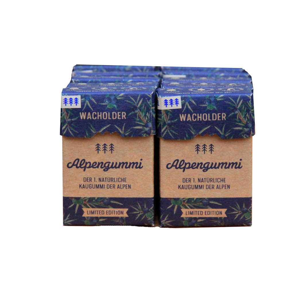 Alpengummi Juniper - chewing gum senza plastica