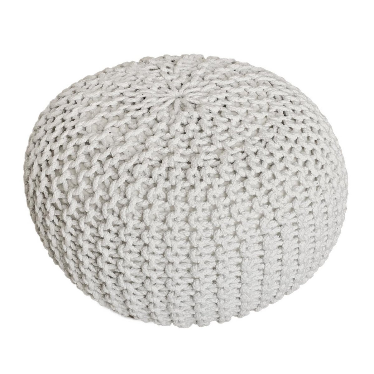 Pouf Ø 55 h 37 h 37 tabouret de tricot siège de planche de sol de pouf durable