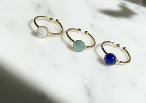 Petite Bulle ring - white