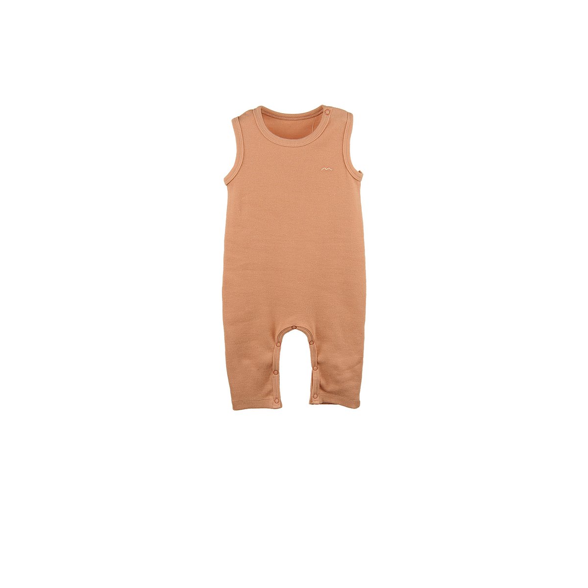 GOTS gelabeld biologisch katoenen geribbelde rompertje voor baby's, bandana