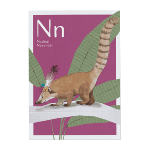 ABC-kaart - N voor Nadine Coati