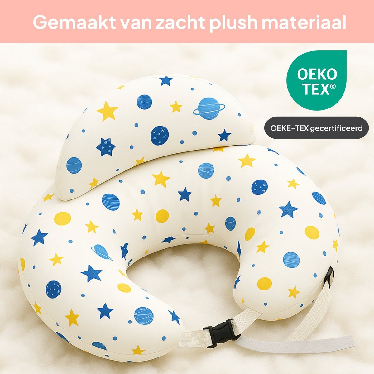 Nursing Pillow with Removable Cover – Soft Plush Material 