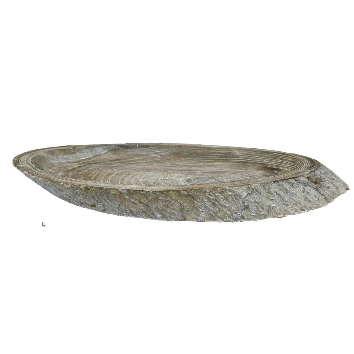 TRAY WOOD OVAL      1PC       GREY