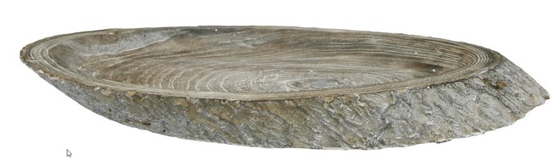 TRAY WOOD OVAL      1PC       GREY