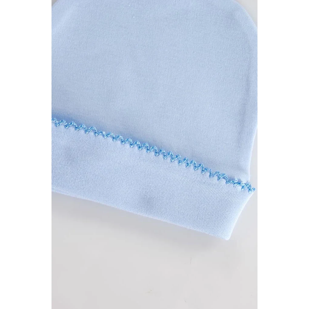 Cappello in cotone per bebè, punto ricamato