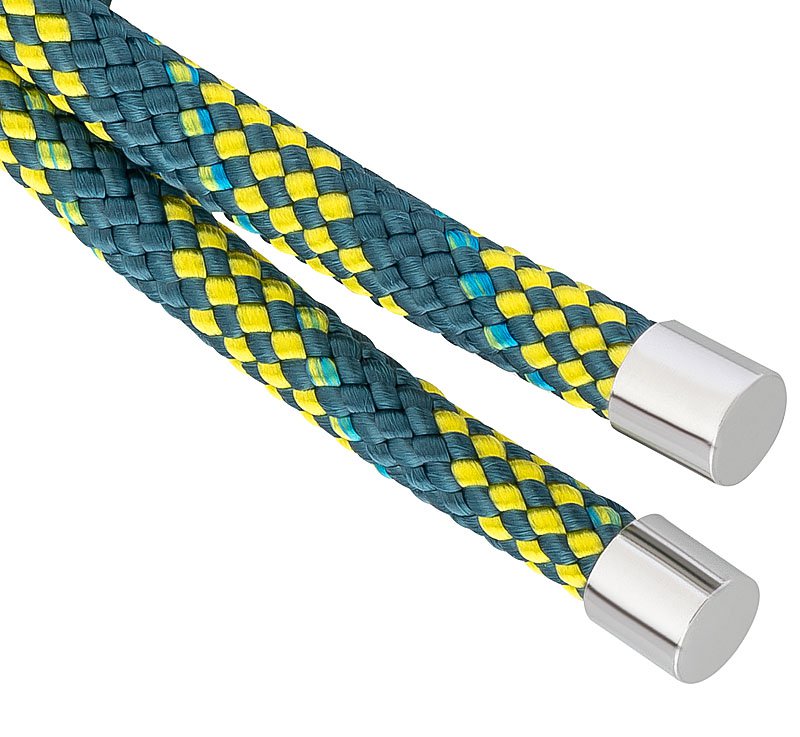 Keychain knot, blue-yellow
