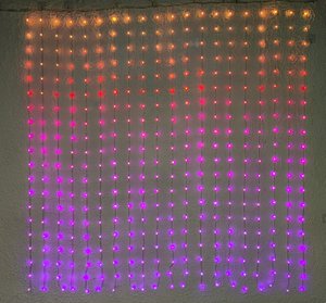 LED curtain 400 lights App-Controlled 2*2m PU:1