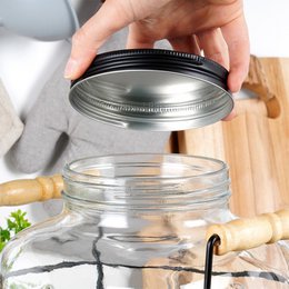 Dispenser med hanen og stå sort 4,2 L