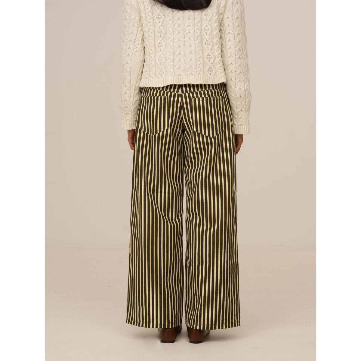 Pebble Striped Green Jeans