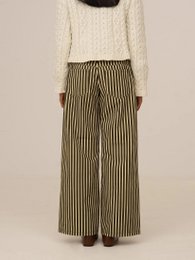 Pebble Striped Green Jeans