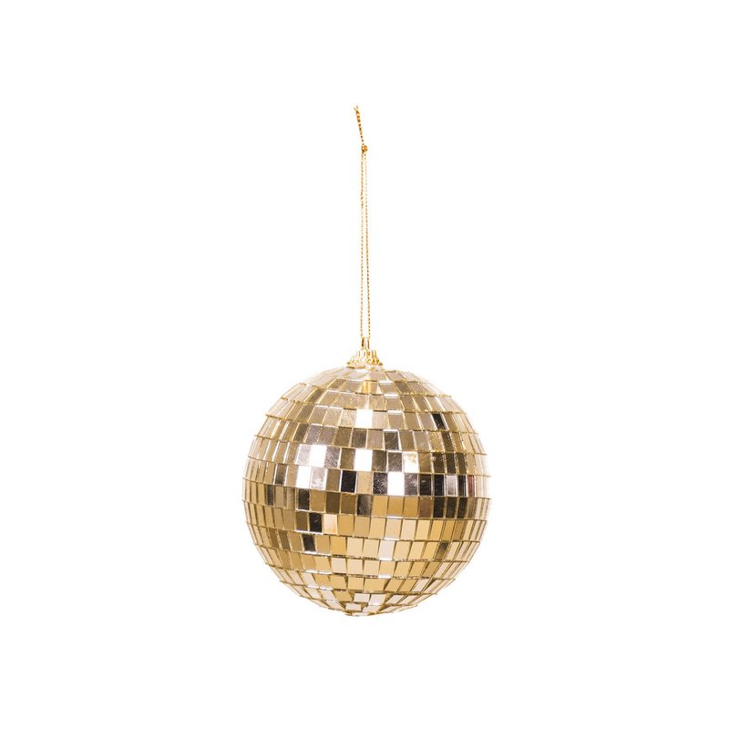 Christmas Decoration - Christmas Hanger - Discoball - Foam - Gold - 8x8x8cm