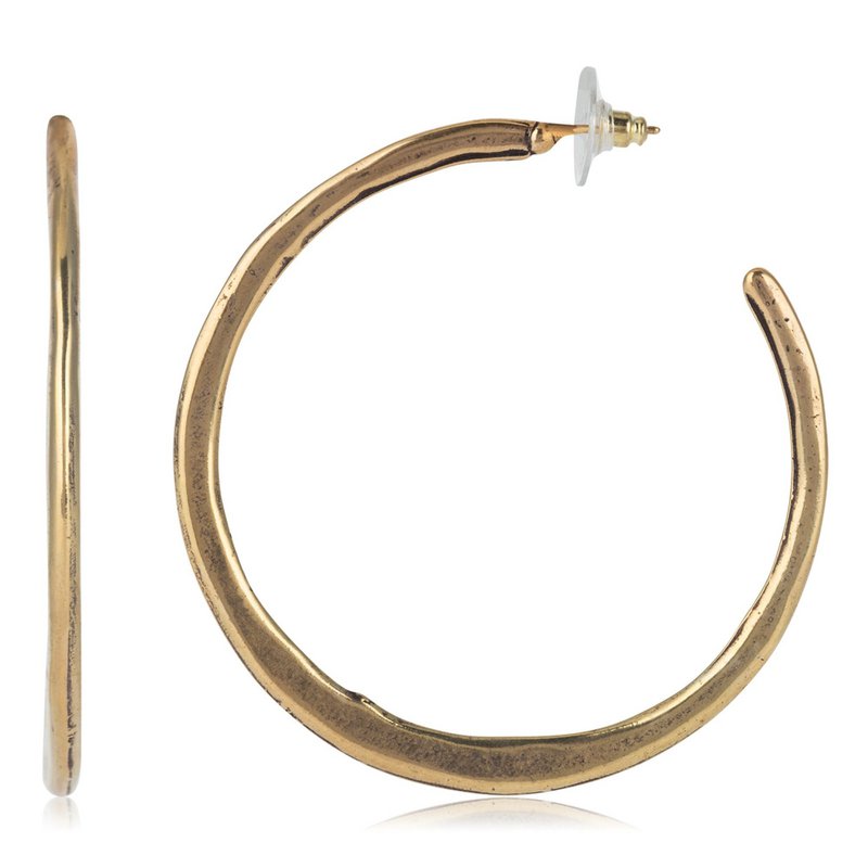 Large gold hoop earring