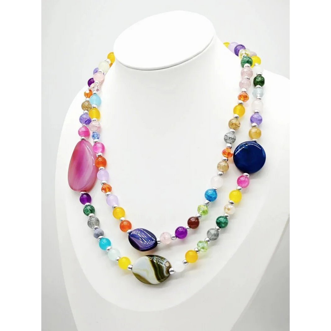 Collier sautoir fantaisie pierre