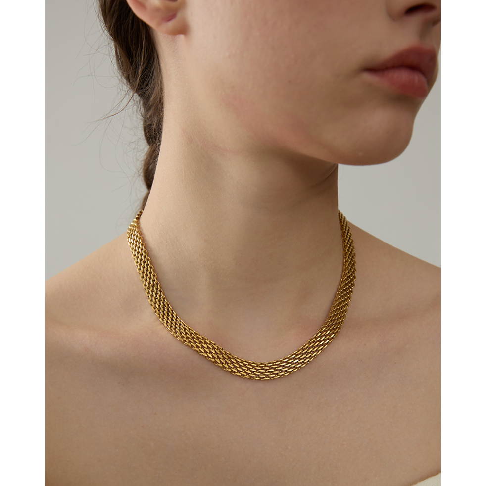 Andreas - Mesh Chain Necklace Gold