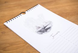 Birthday Calendar Watercolor Abstract Design