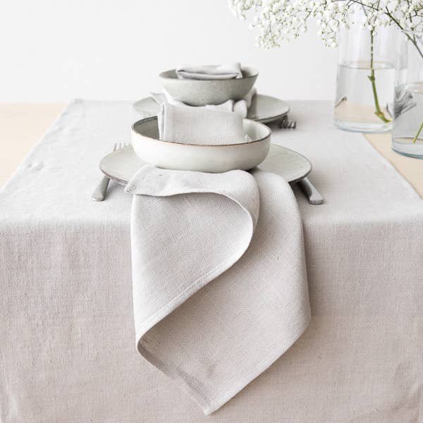 Linen Napkin Silver Lara