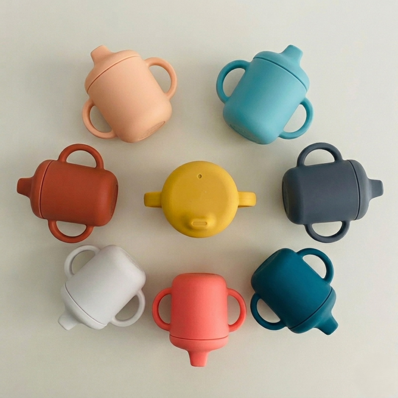 Silicone Sippy Cup met handgrepen - lagune