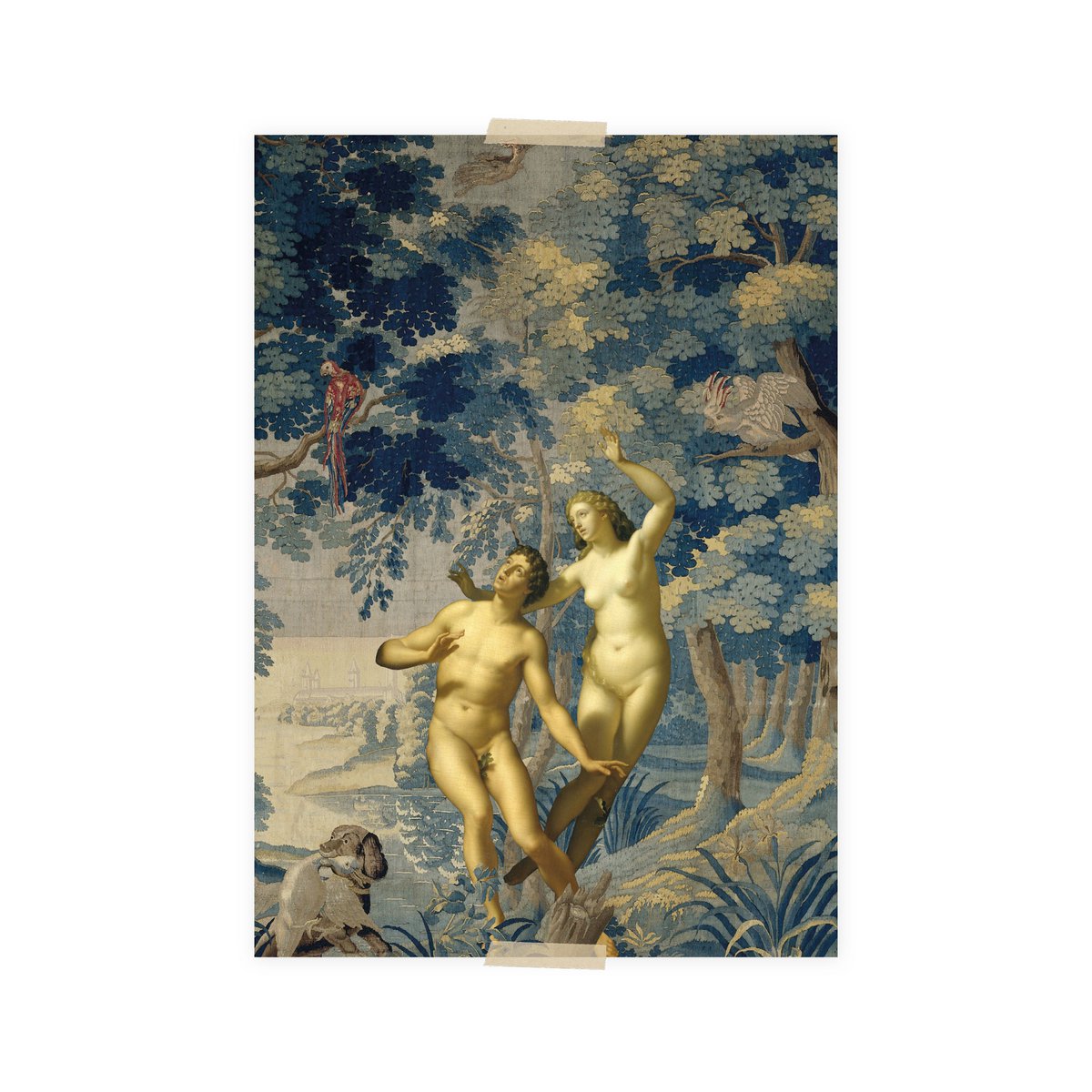 Postcard collage Museum-collectie - Adam & Eva