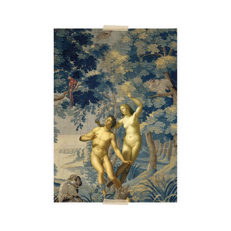 Postcard collage Museum-collectie - Adam & Eva