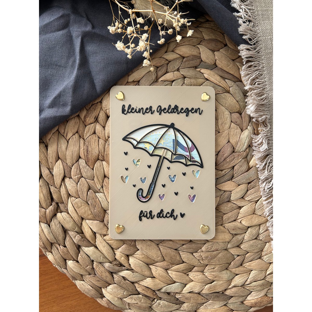 Money gift card - creative packaging for money gifts - financial injection, thank you & gift idea Thank you money rain
