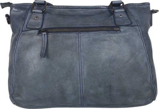 Borse per donne arrigo - borsa a tracolla e borsa della pelle lavata in blu