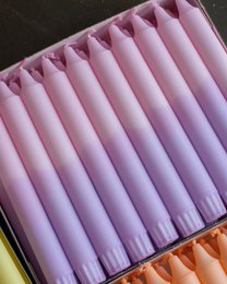 Bougies coniques - bicolores/pastel