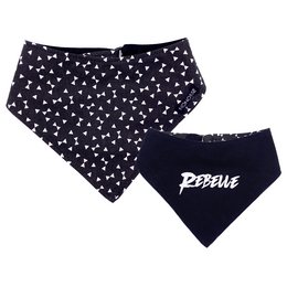 Pañuelo reversible blanco y negro "rebelde"