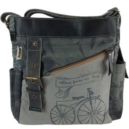 Sunsa dames schoudertas. Schoudertas in vintagestijl. Canvas handtas. kleine crossbodytas voor dames