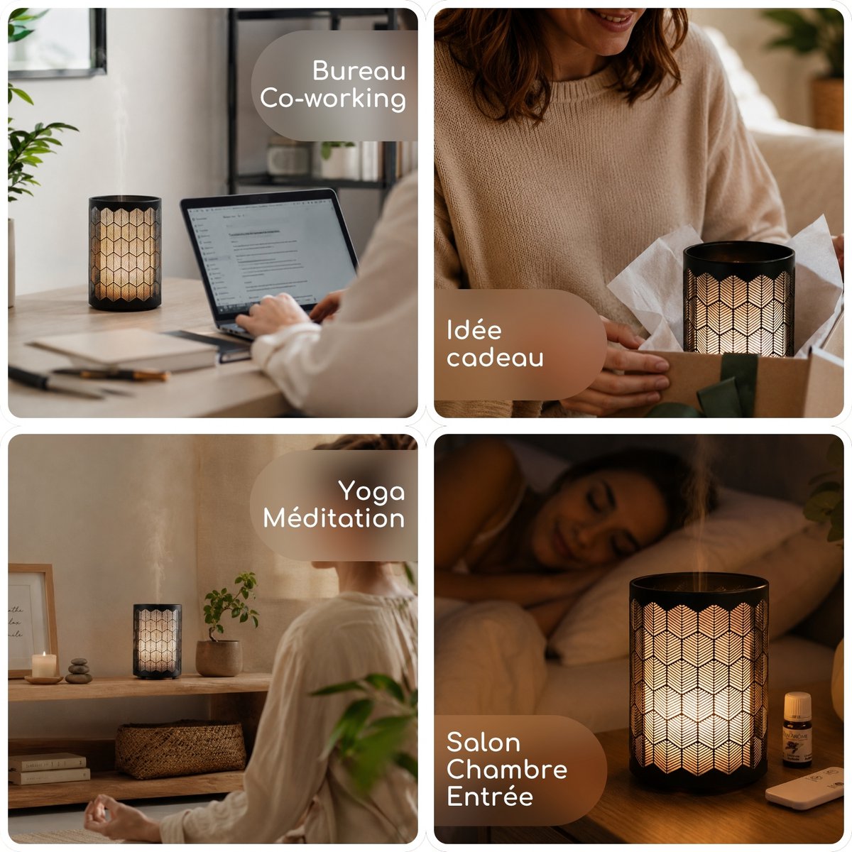 Ultrasonic Diffuser - Verona – Multifunction Diffusion with Remote Control – Metal and Glass – Scented Scents – Decorative Object