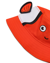 koaa – Clara der Clownfisch – Maskottchen Fischerhut orange