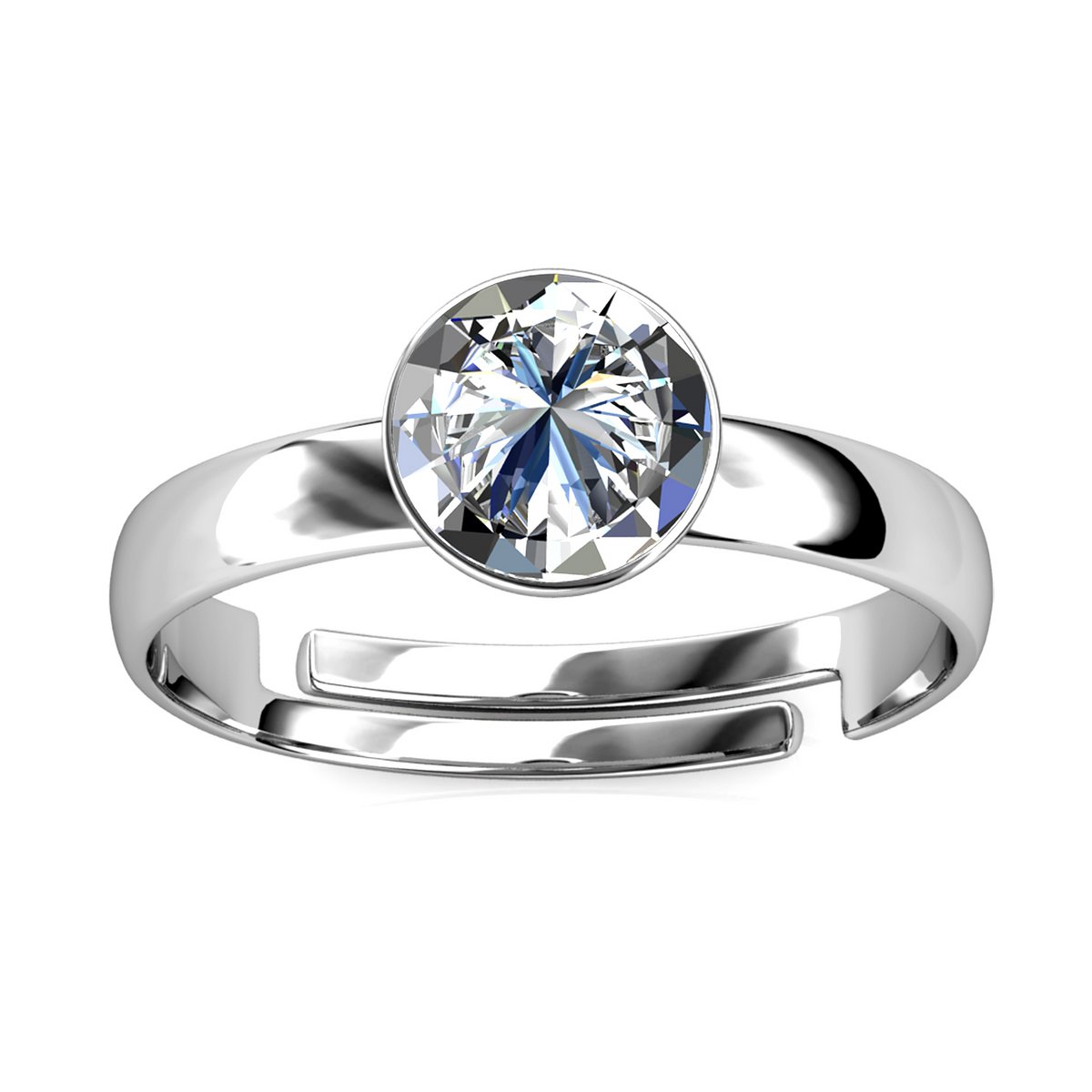 Bague Akazie – Argenté et Cristal