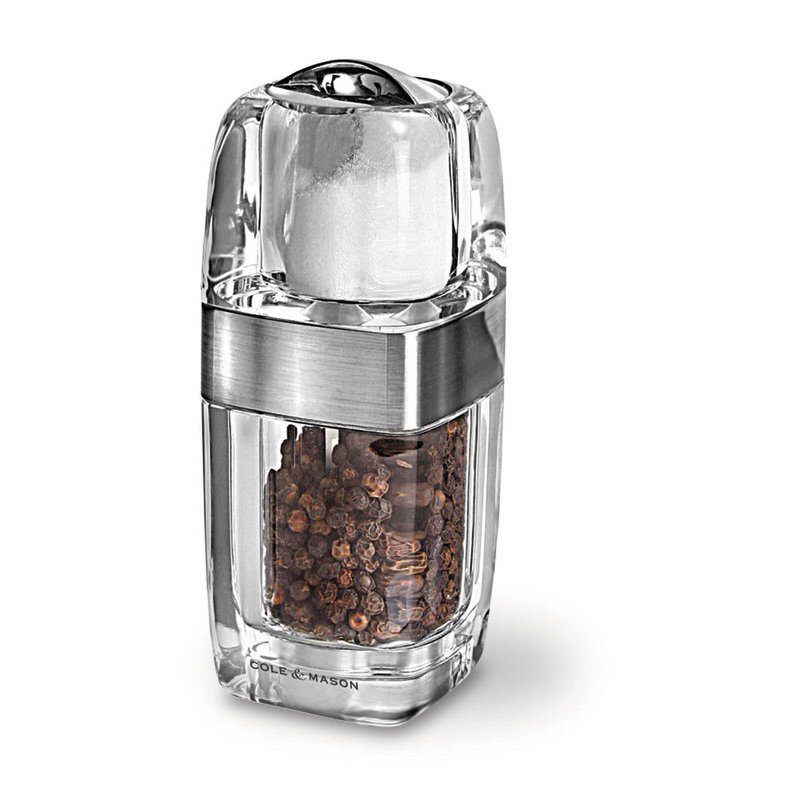 Seville 2 in 1 Combined Pepper Mill and Salt Cellar 14cm