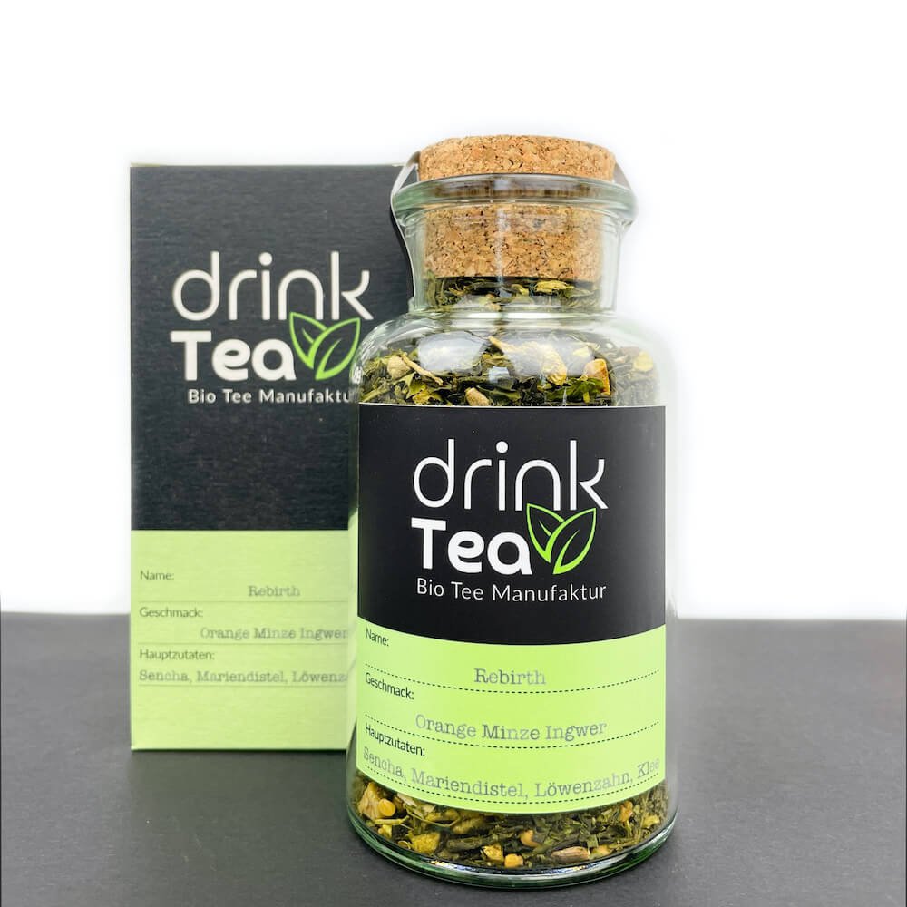 Verre en liège Rebirth Tea Superfood Bio