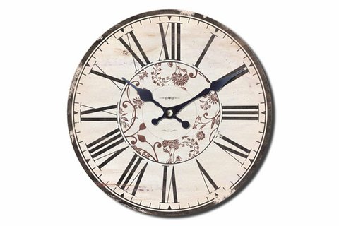 Holzuhr Retro 29 cm Isabelle Rose