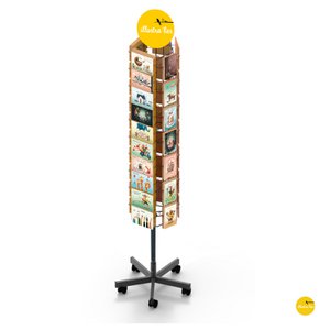 display wenskaarten vloermolen gevuld - 50% korting op de display