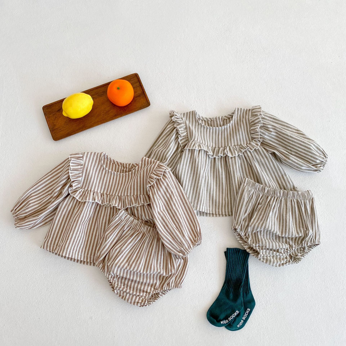 Annie & Charles® striped dress and panty set